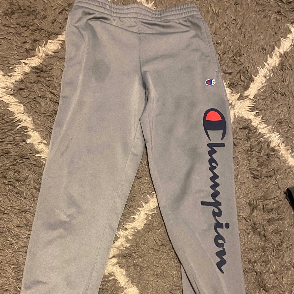 Champion Kids Gray Joggers with Logo